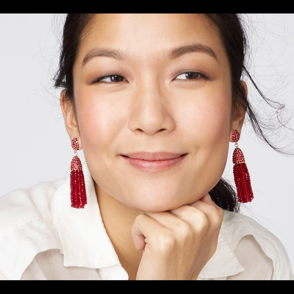 Mini piñata tassel bauble bar earrings